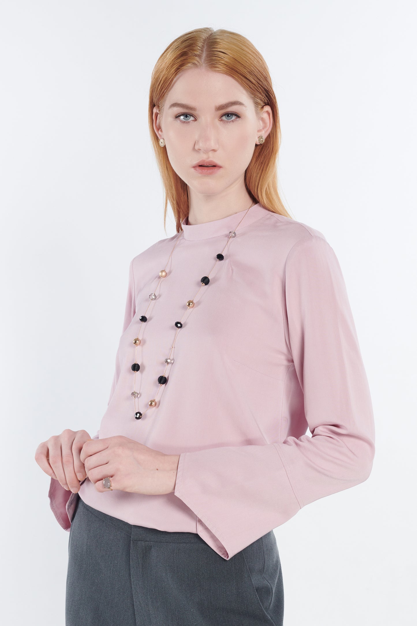 Secret Rose Flare Sleeve Blouse