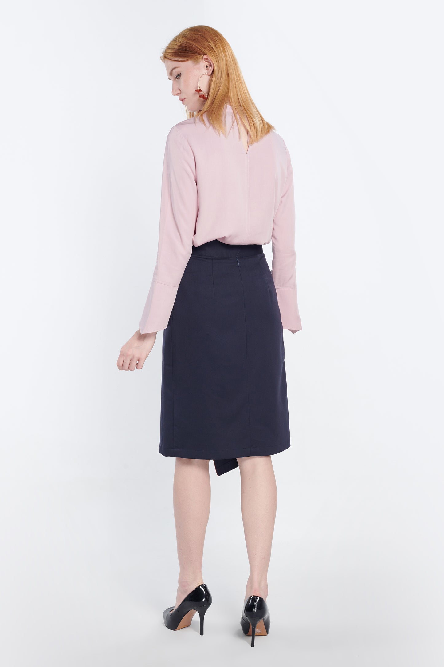Mystique Wrap Effect Pencil Skirt